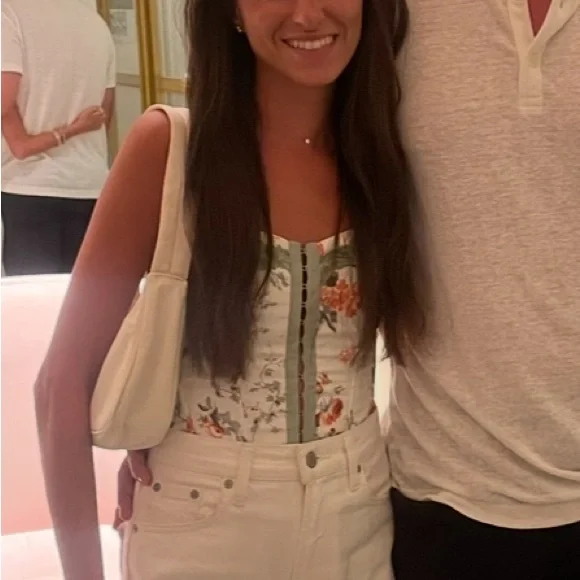 Princess Polly Floral Corset Top - Red and Green - Picture 3 of 3